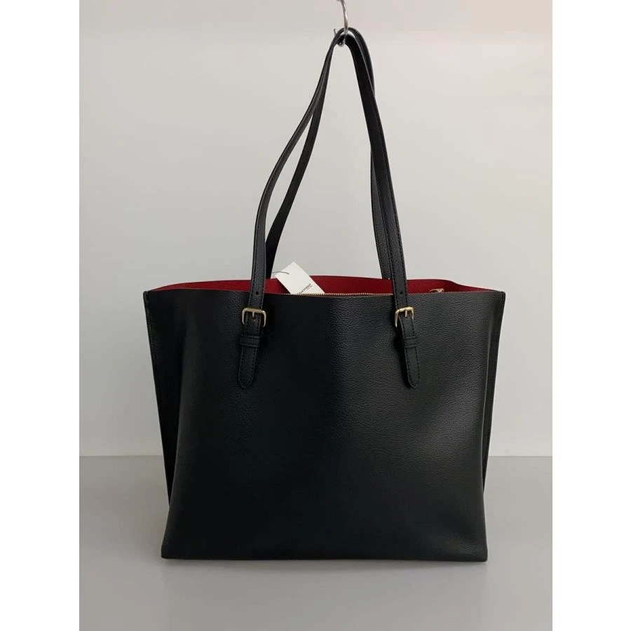 Mollie Leather Tote for Women - Black/True Red