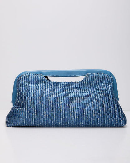 Bobbi Structured Straw Clutch