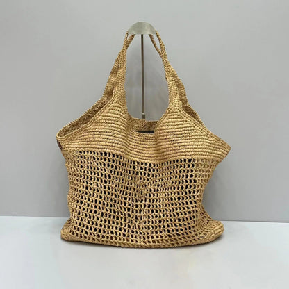 Icare raffia bag Black