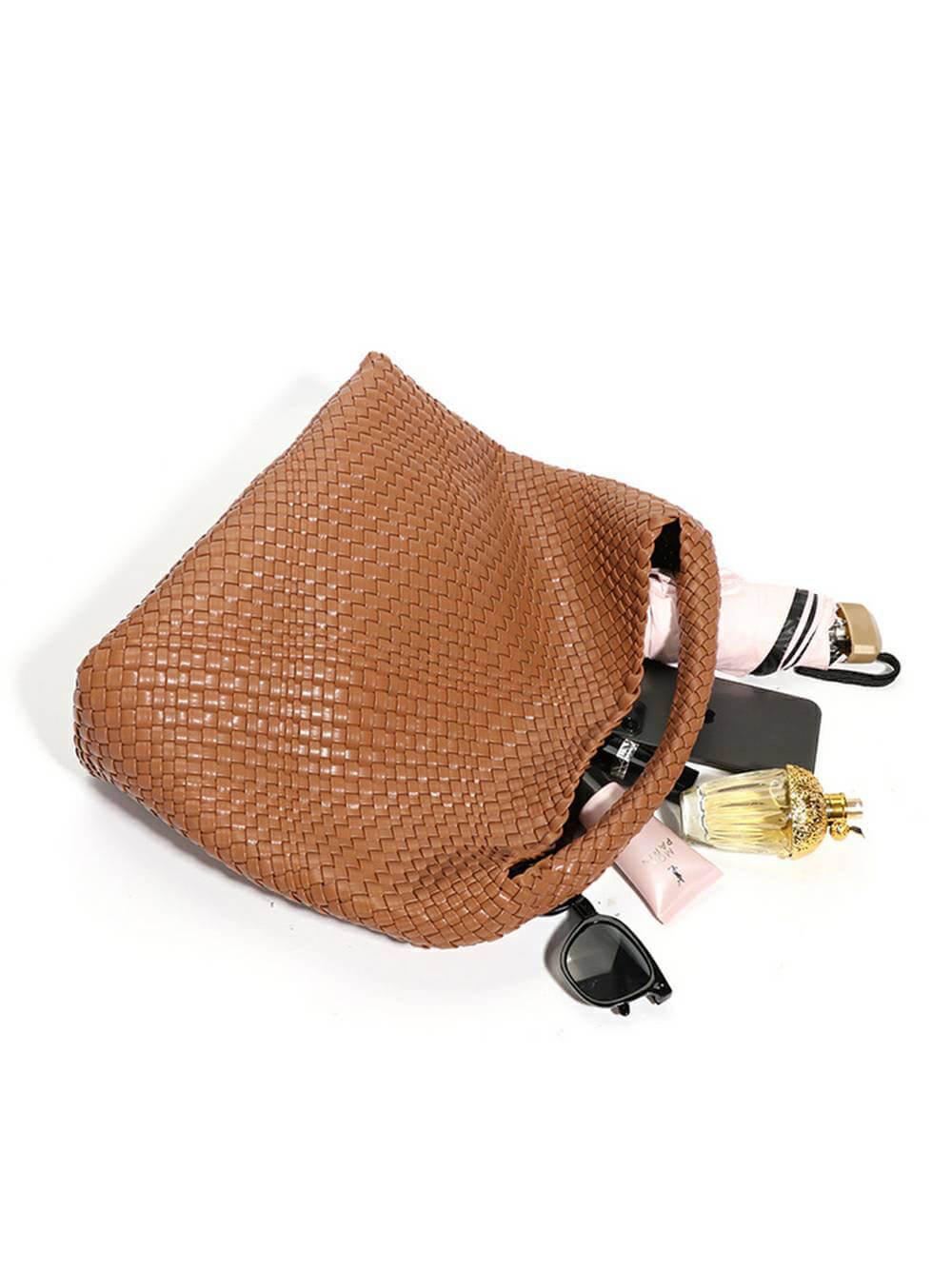 Recycled Vegan Intrecciato Shoulder Bag