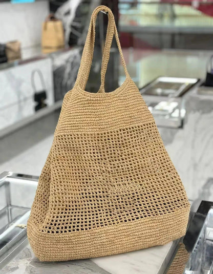 Icare raffia bag Black