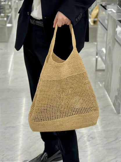 Icare raffia bag Black