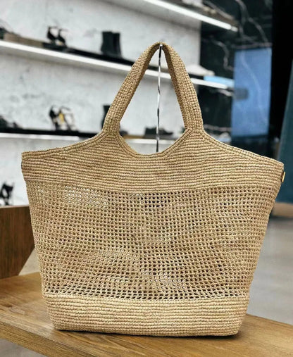Icare raffia bag Black