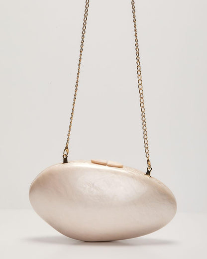 Eiden Pearlized Shell Clutch