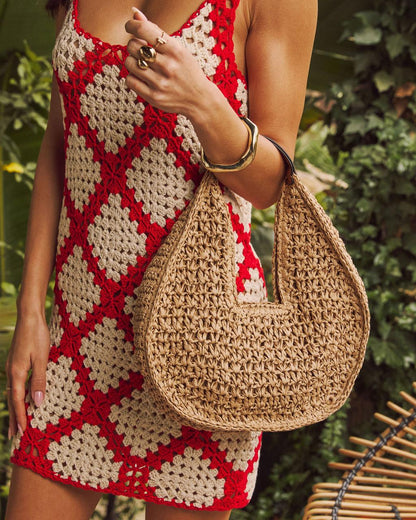 Savannah Woven Straw Tote Bag