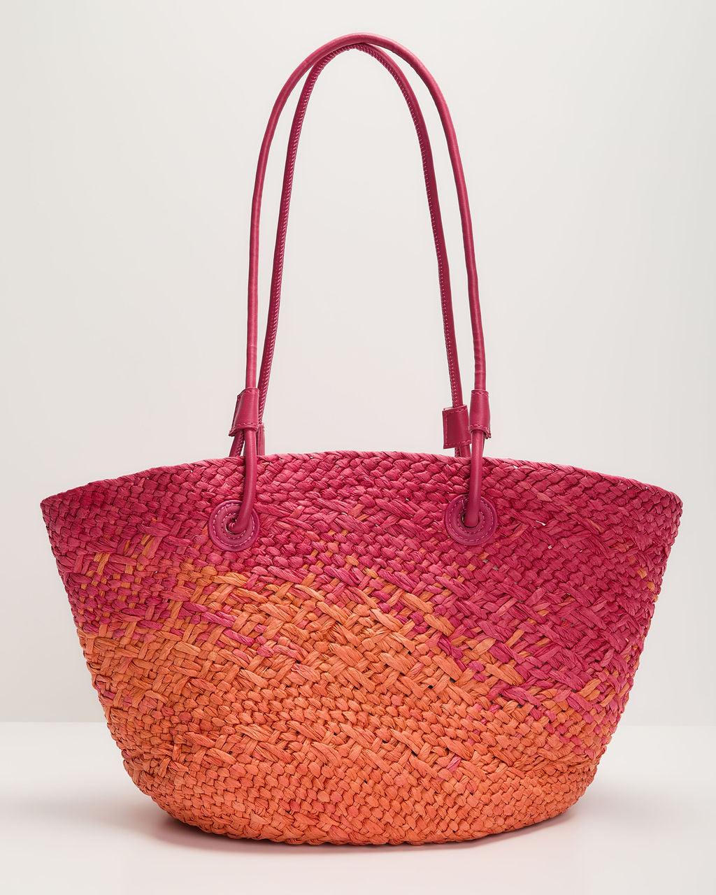 Out Of Office Woven Straw Tote Bag