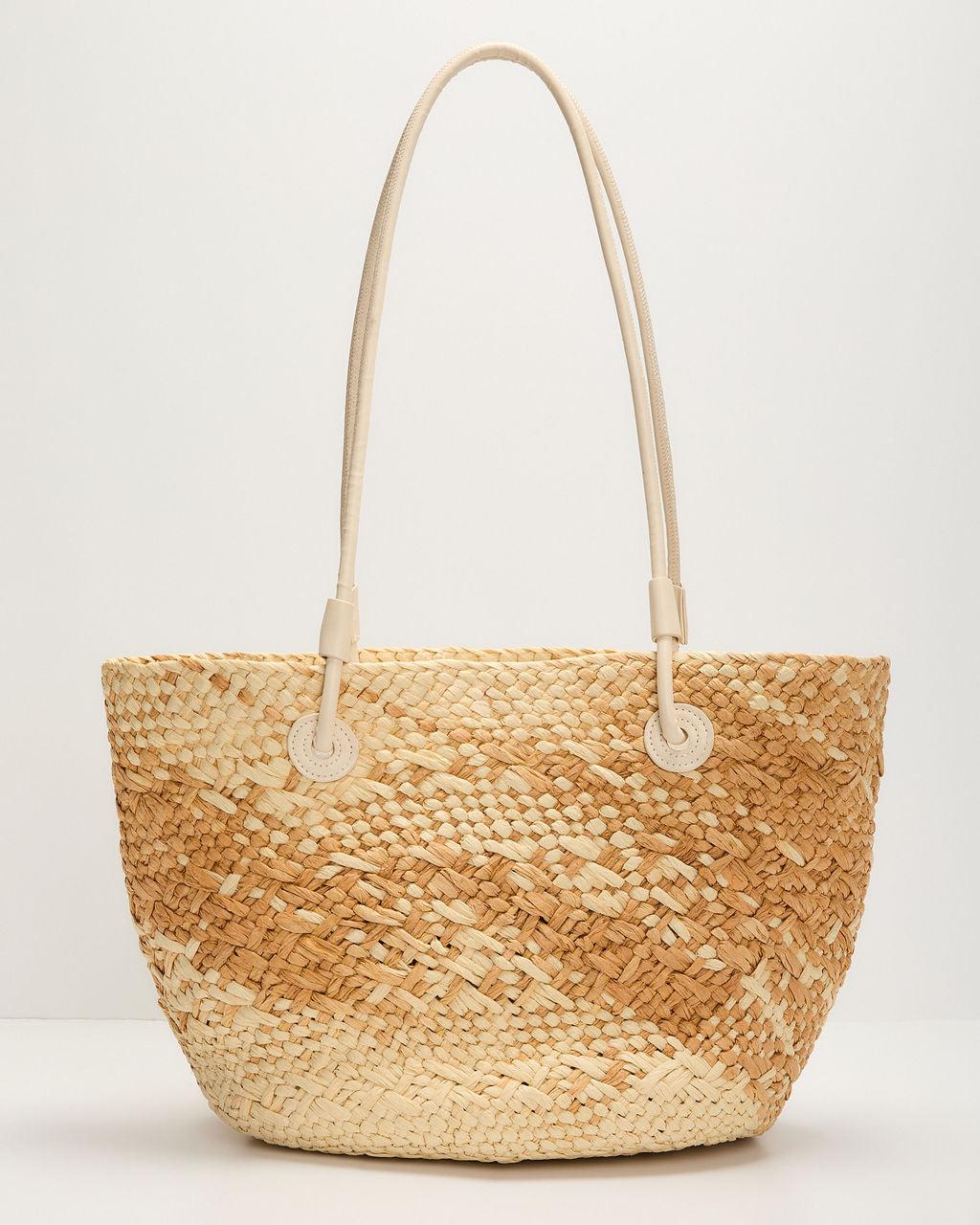 Out Of Office Woven Straw Tote Bag