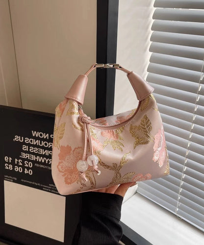 New Chinese Style Beige Embroidered Versatile Tote Bag